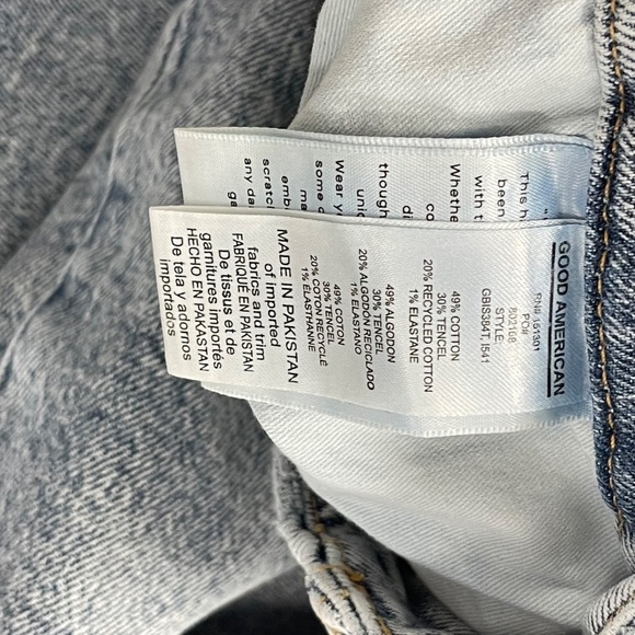 GOOD AMERICAN Plus Size 26W Good Boy Straight Jeans - Indigo - NWT - Picture 5 of 8